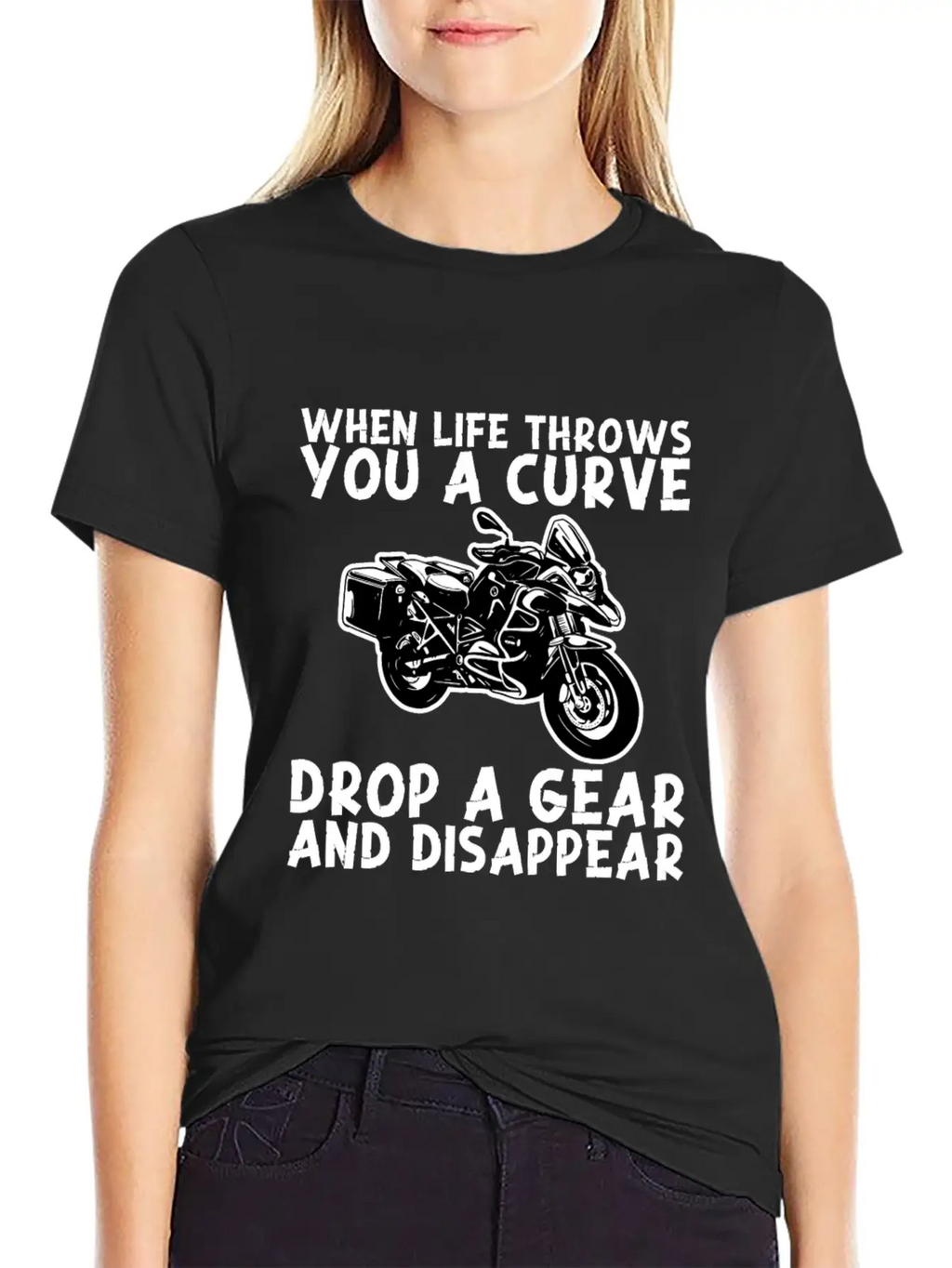 When Life Throws Curve Drop A Gear And Disappear Classic Cotton Tee – Unisex Comfort For Any Season