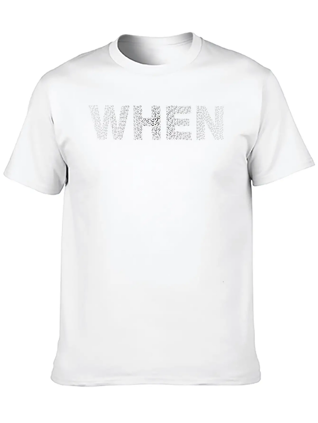 When Typography Black Classic Cotton Tee – Unisex Comfort For Any Season