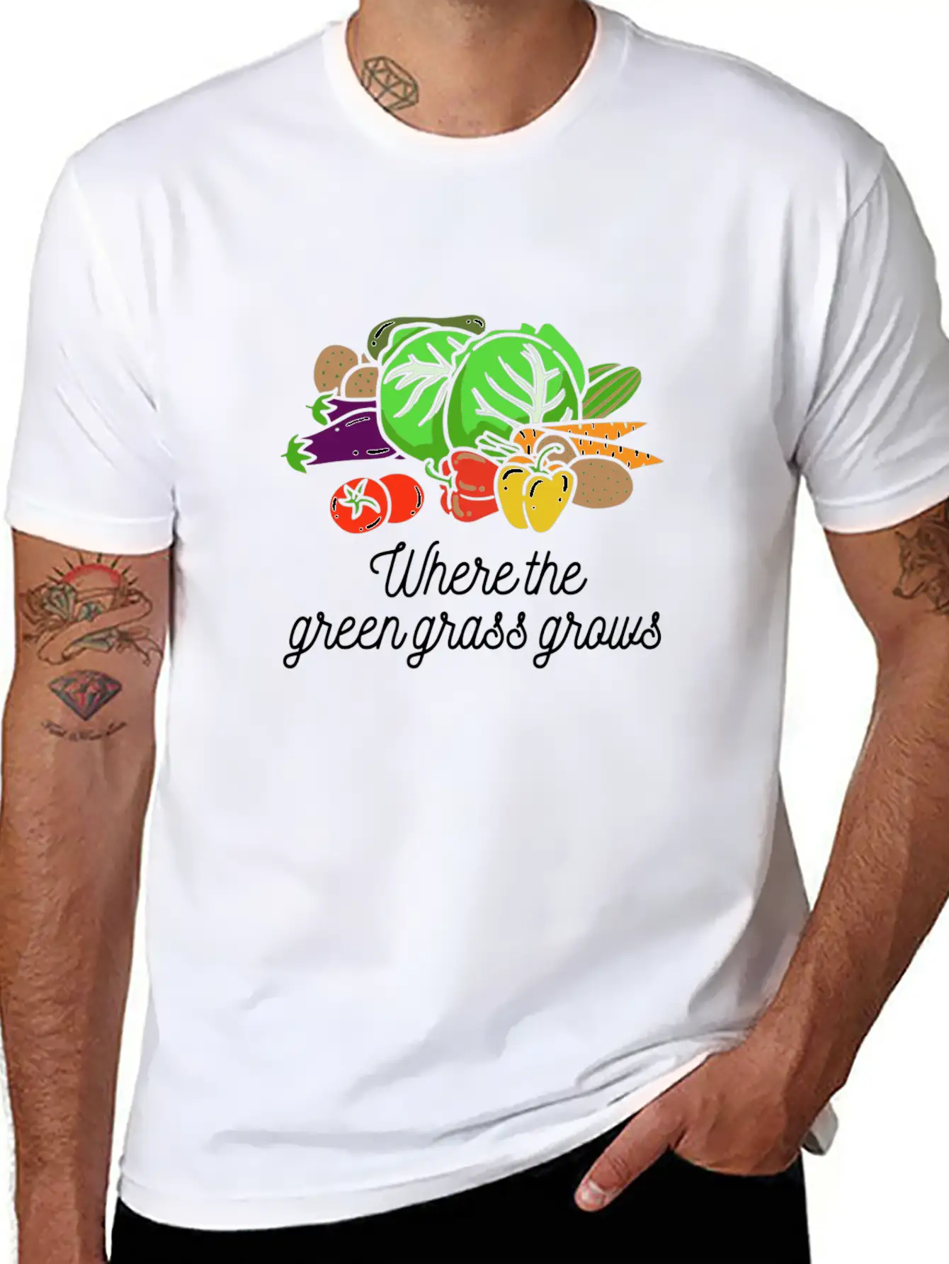 Where The Green Grass Grows Essential Cotton Tee For Daily Outfits – Unisex Style