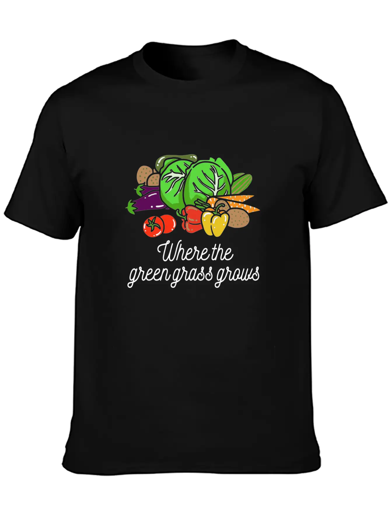 Where The Green Grass Grows Essential Cotton Tee For Daily Outfits – Unisex Style