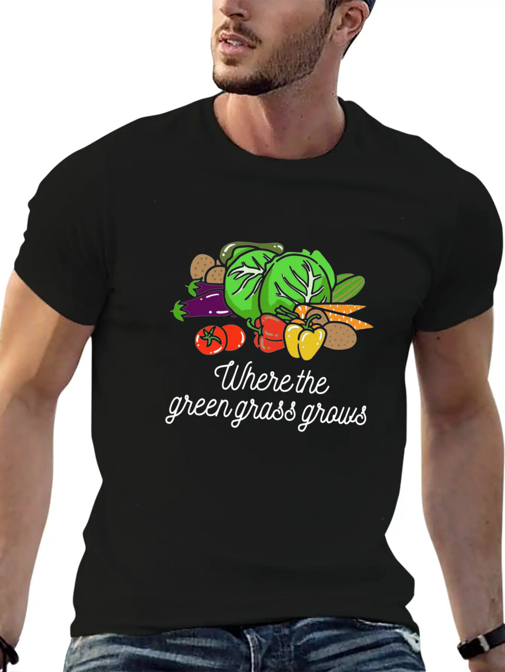 Where The Green Grass Grows Essential Cotton Tee For Daily Outfits – Unisex Style