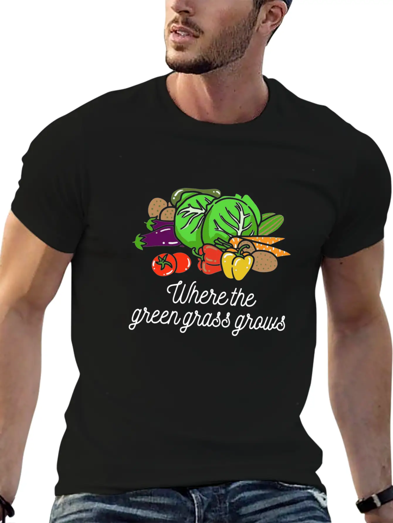 Where The Green Grass Grows Essential Cotton Tee For Daily Outfits – Unisex Style