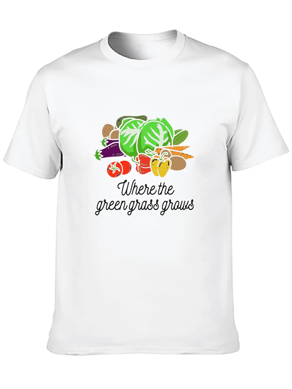 Where The Green Grass Grows Essential Cotton Tee For Daily Outfits – Unisex Style