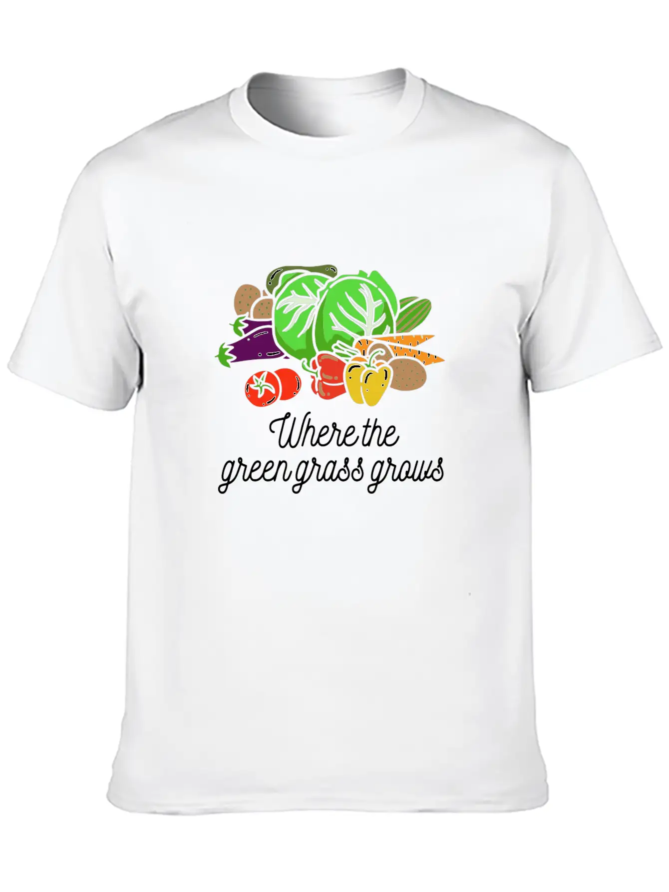 Where The Green Grass Grows Essential Cotton Tee For Daily Outfits – Unisex Style