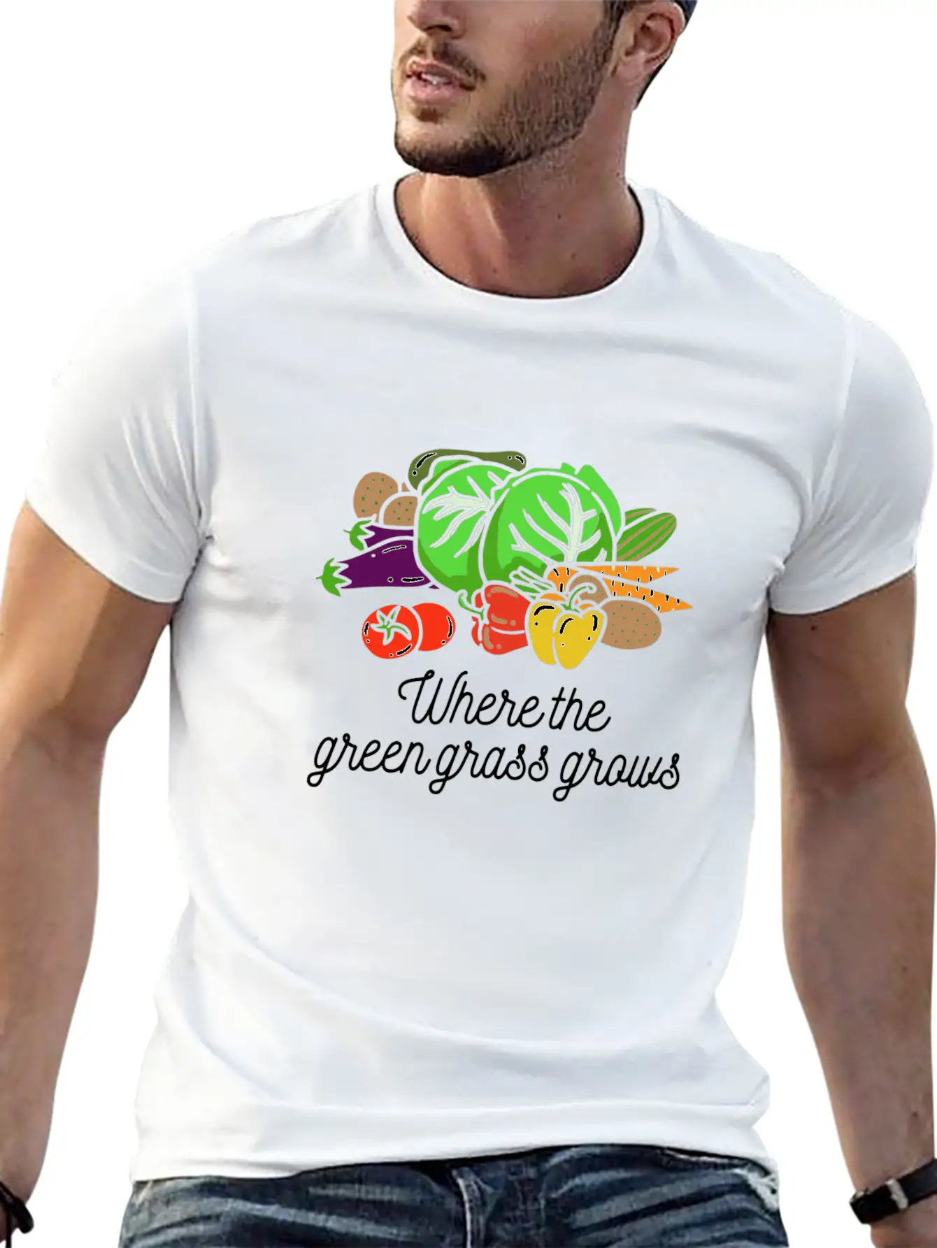 Where The Green Grass Grows Essential Cotton Tee For Daily Outfits – Unisex Style