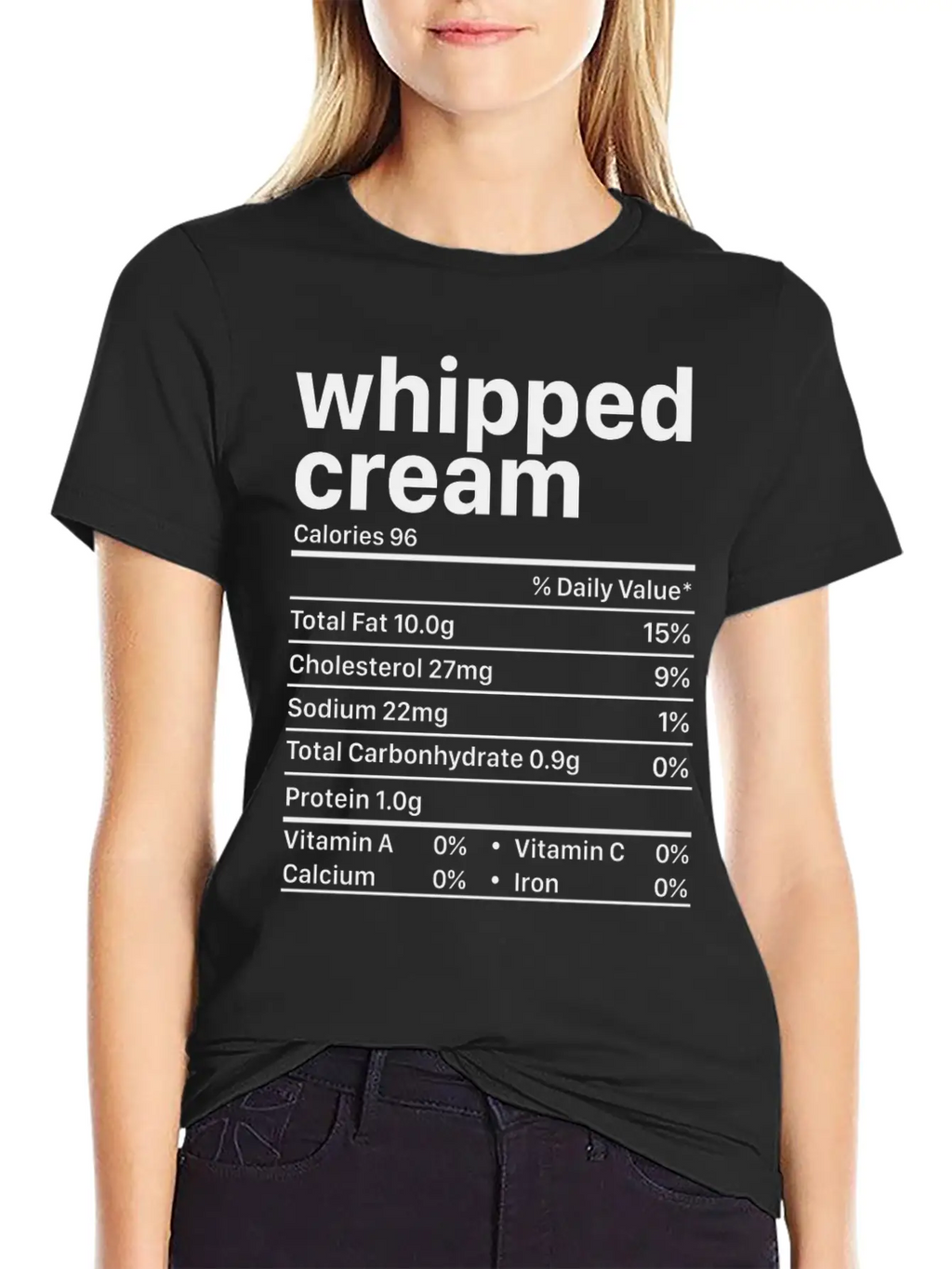 Whipped Cream Nutrition Facts Funny Thanksgiving Timeless Short Sleeve Tee – Comfy And Minimalist Design
