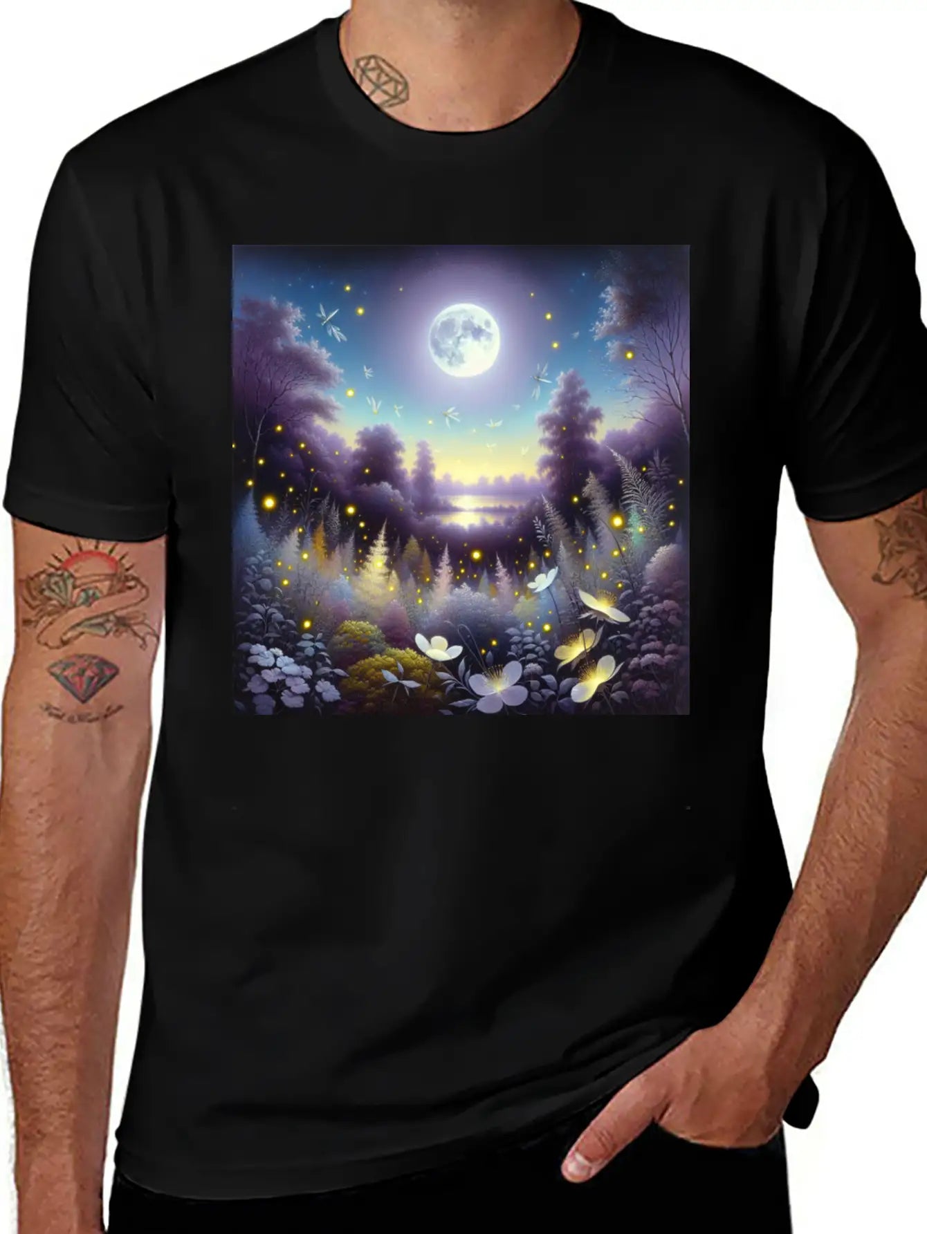 Whispers Of Twilight Classic Cotton Tee – Unisex Comfort For Any Season