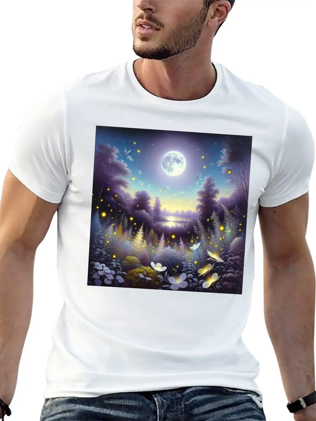 Whispers Of Twilight Classic Cotton Tee – Unisex Comfort For Any Season