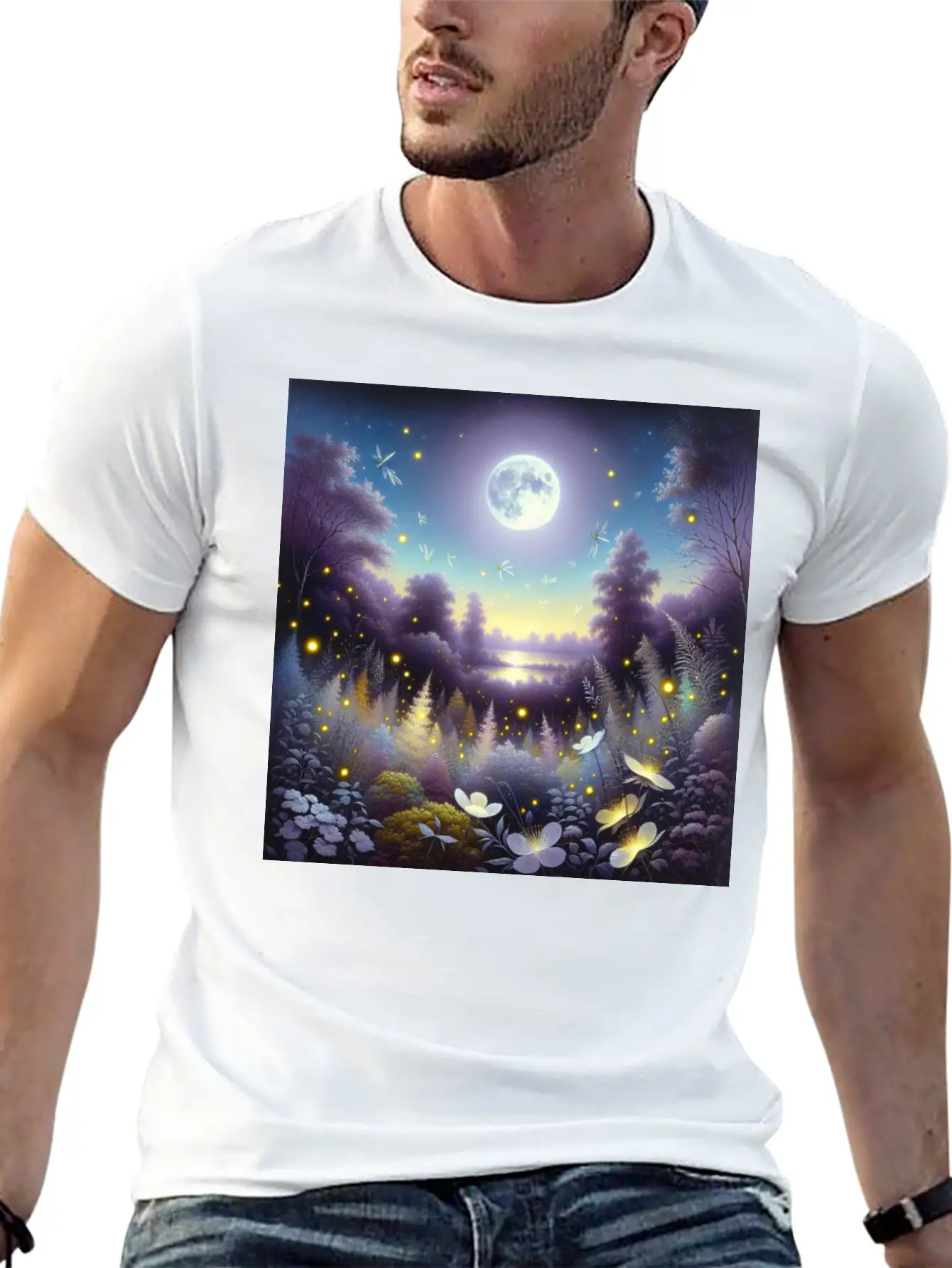 Whispers Of Twilight Classic Cotton Tee – Unisex Comfort For Any Season
