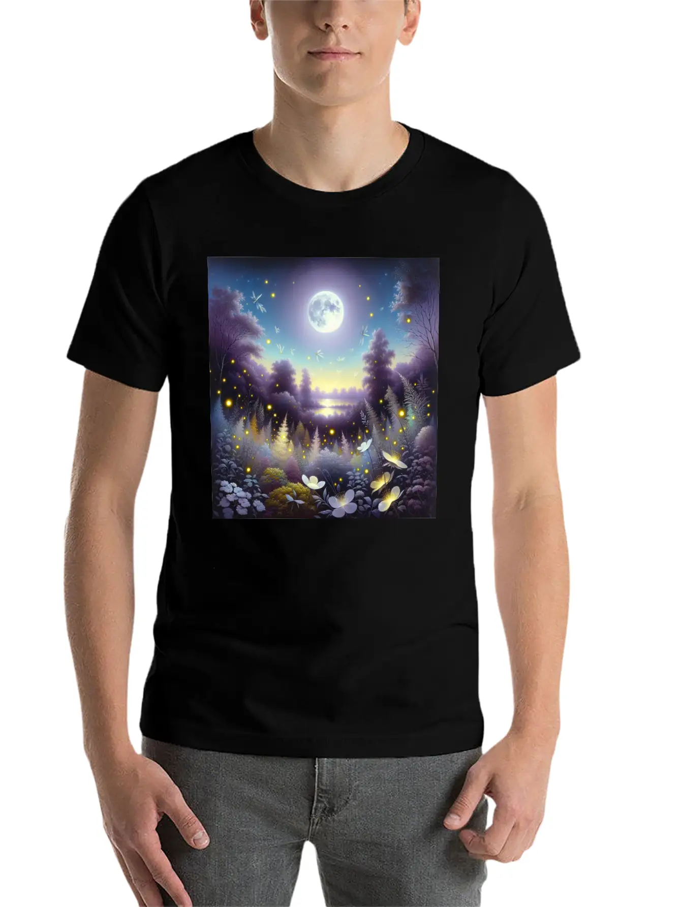 Whispers Of Twilight Classic Cotton Tee – Unisex Comfort For Any Season