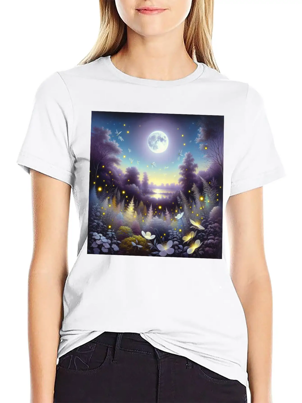 Whispers Of Twilight Classic Cotton Tee – Unisex Comfort For Any Season