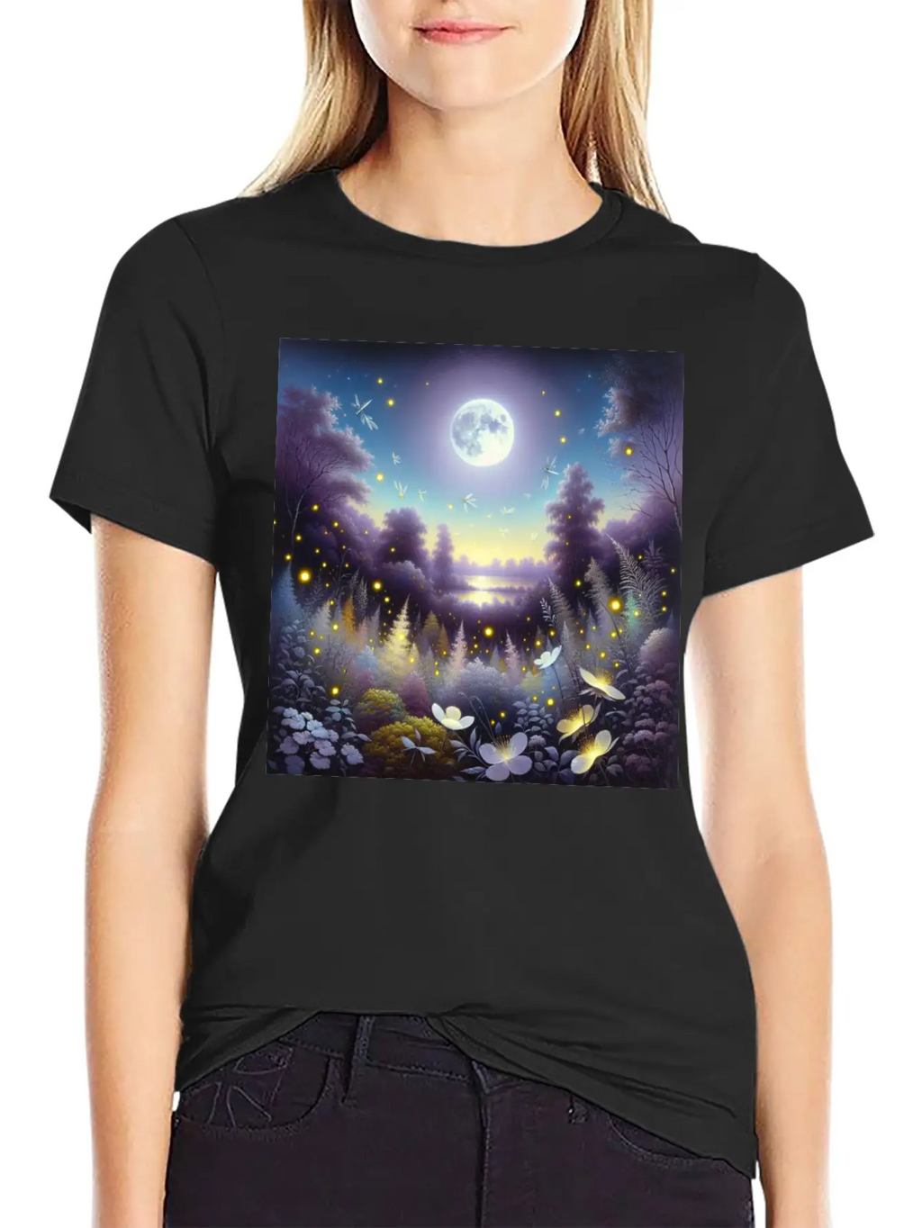 Whispers Of Twilight Classic Cotton Tee – Unisex Comfort For Any Season
