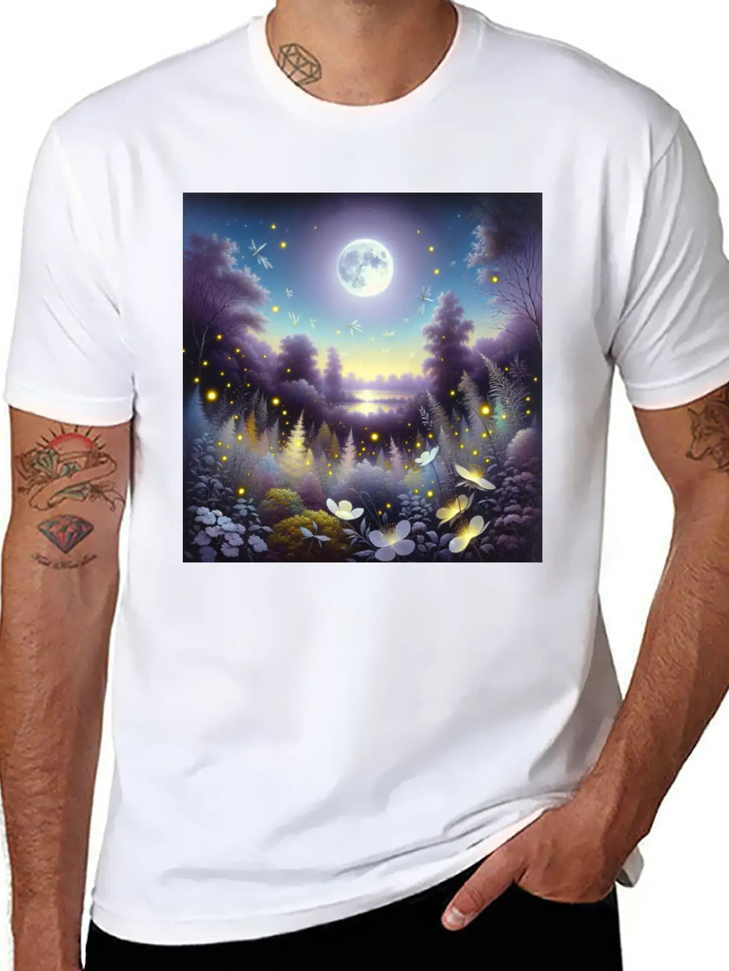 Whispers Of Twilight Classic Cotton Tee – Unisex Comfort For Any Season