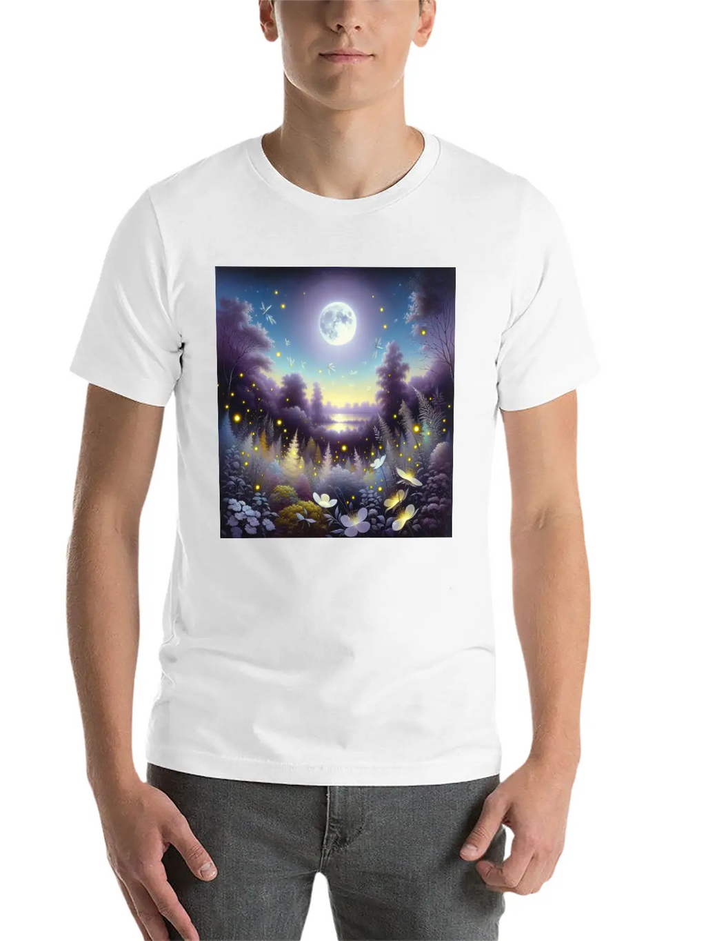 Whispers Of Twilight Classic Cotton Tee – Unisex Comfort For Any Season
