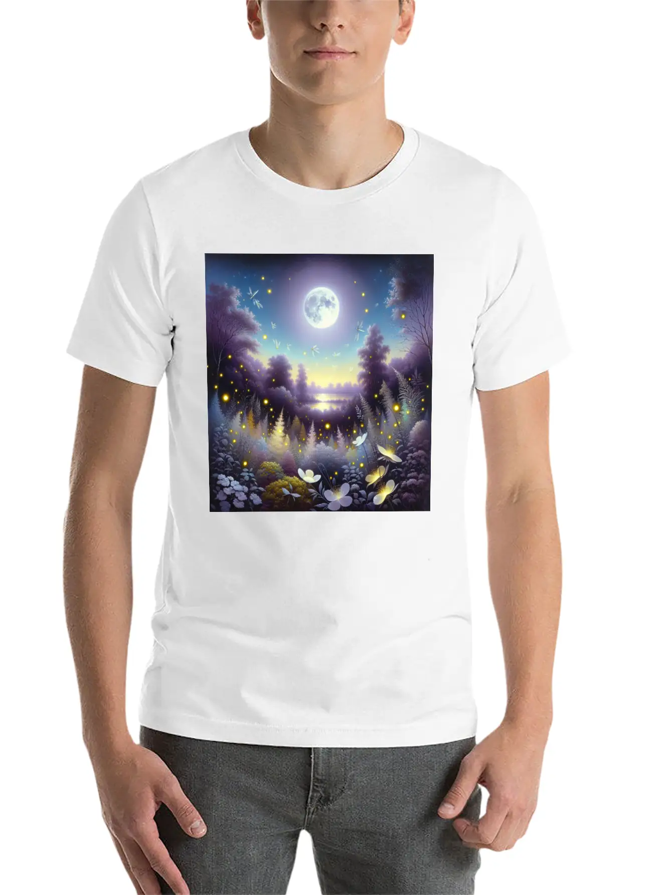 Whispers Of Twilight Classic Cotton Tee – Unisex Comfort For Any Season