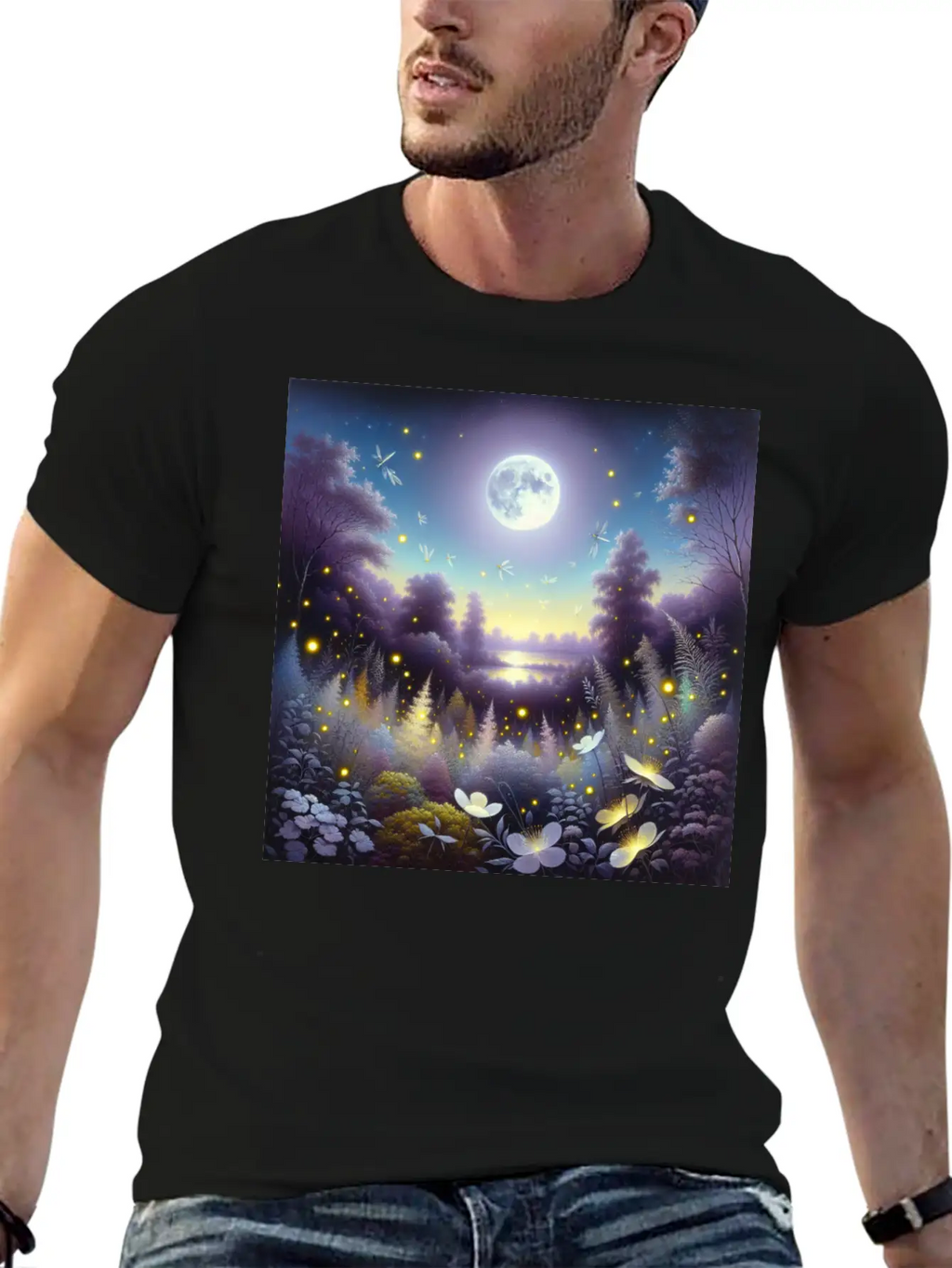 Whispers Of Twilight Classic Cotton Tee – Unisex Comfort For Any Season