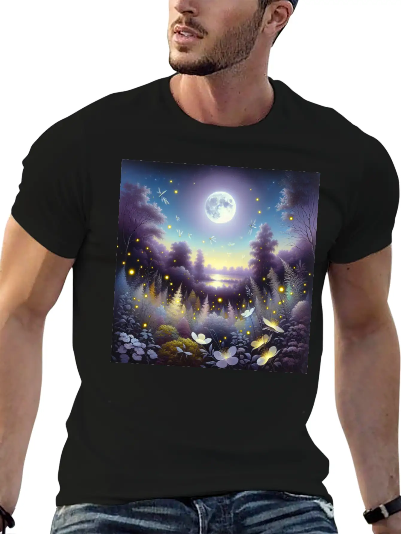 Whispers Of Twilight Classic Cotton Tee – Unisex Comfort For Any Season