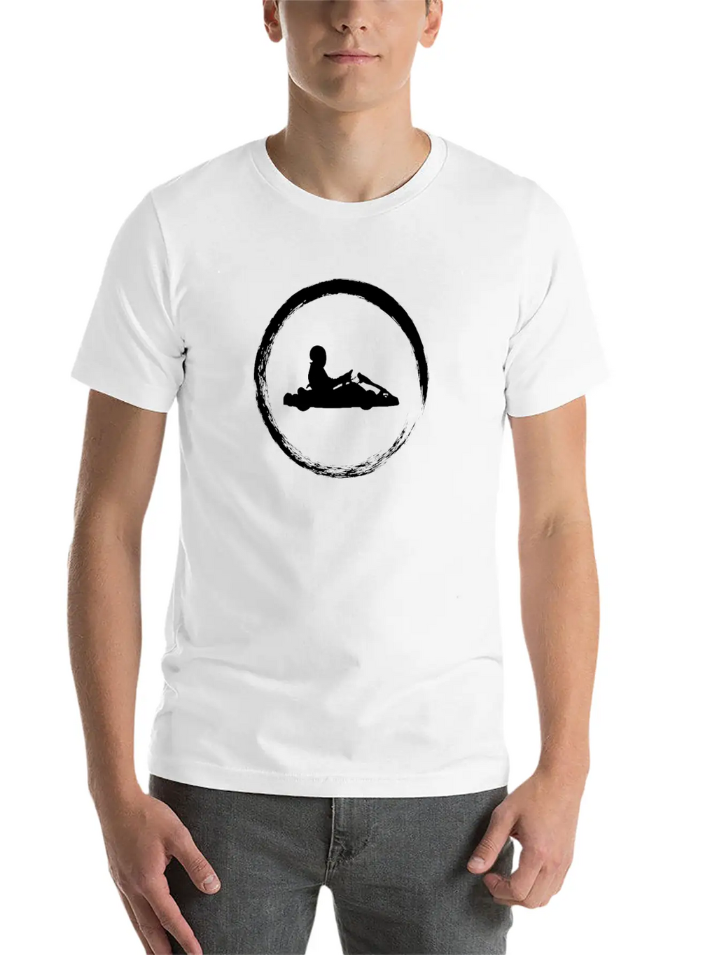 White Cart Unisex Casual T-Shirt – Clean Design For Daily Comfort