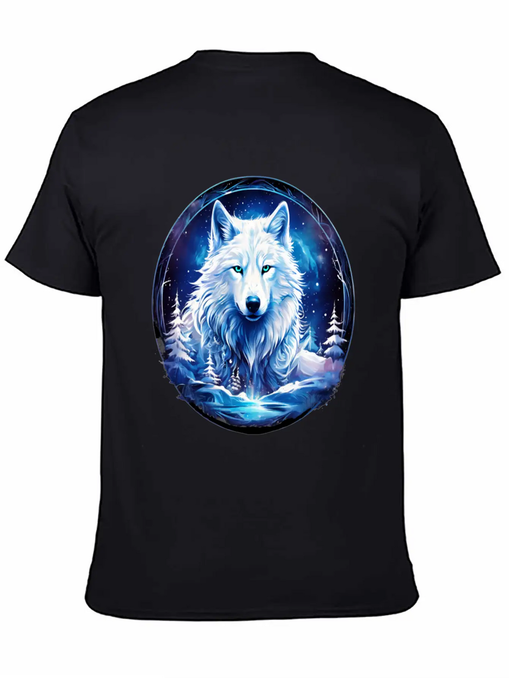White Fantasy Wolf Whimsical Mythical Art Breathable Soft Cotton T-Shirt – Timeless Casual Look