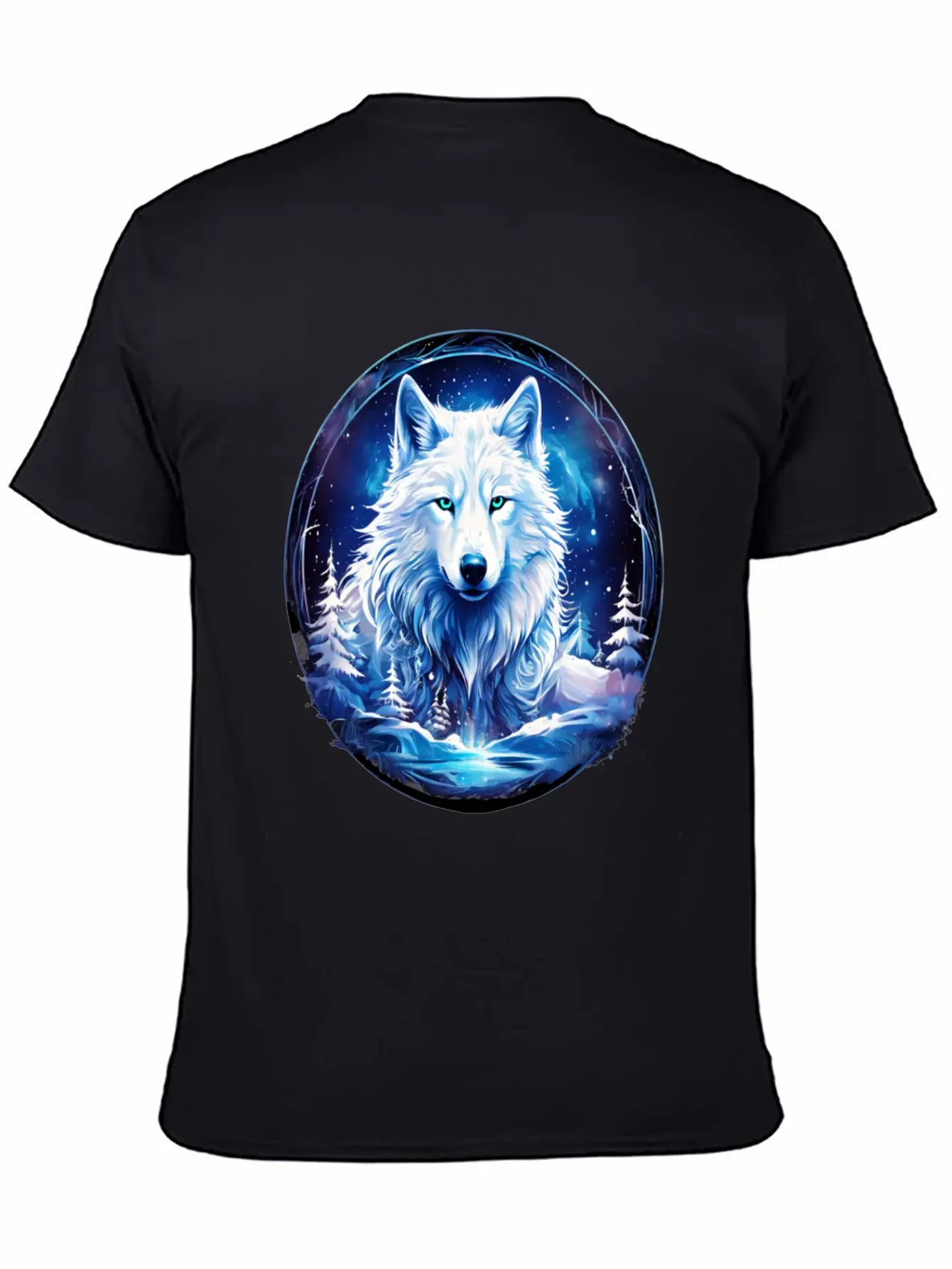 White Fantasy Wolf Whimsical Mythical Art Breathable Soft Cotton T-Shirt – Timeless Casual Look