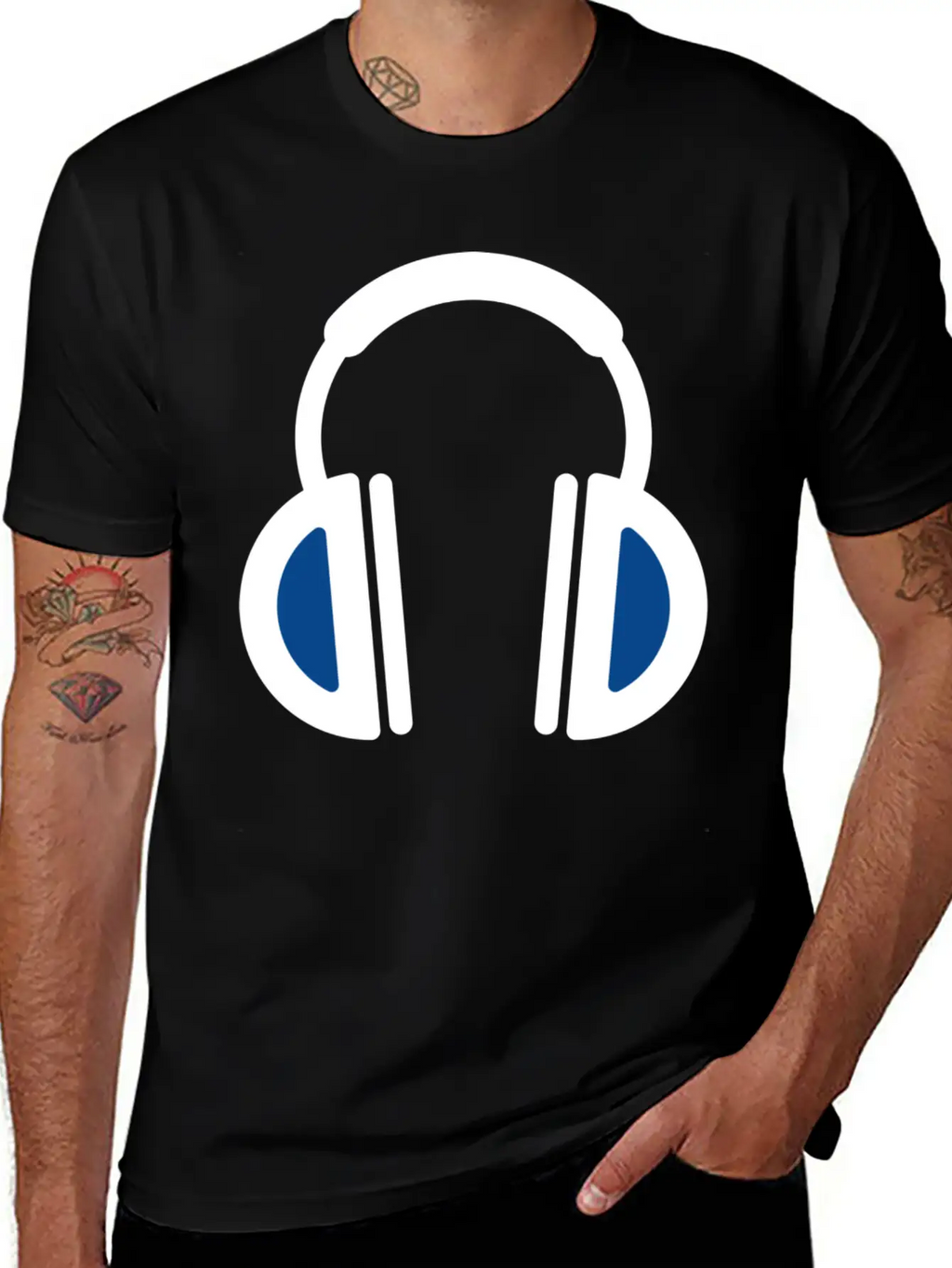 White Headphone Icon Unisex Casual T-Shirt – Clean Design For Daily Comfort