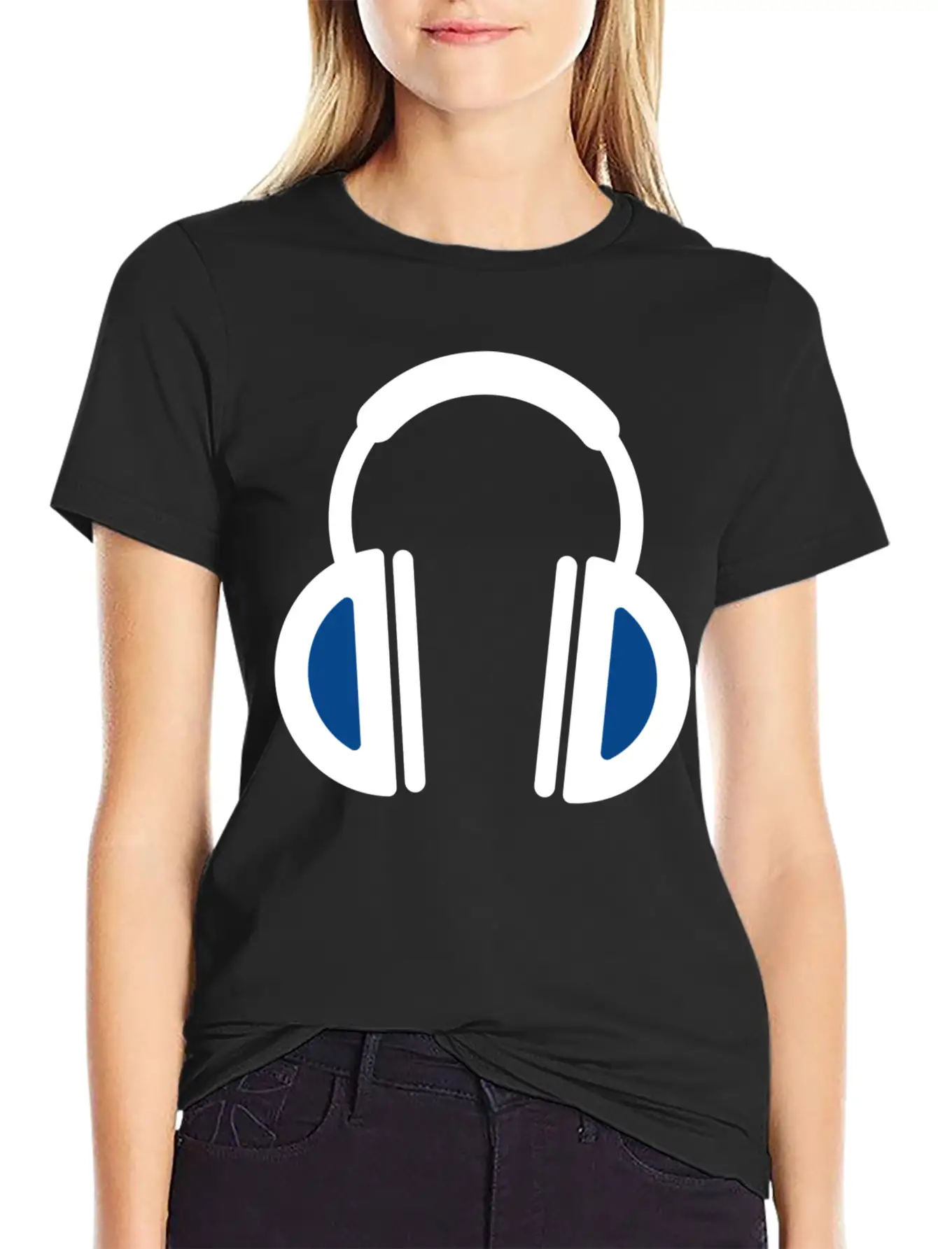 White Headphone Icon Unisex Casual T-Shirt – Clean Design For Daily Comfort