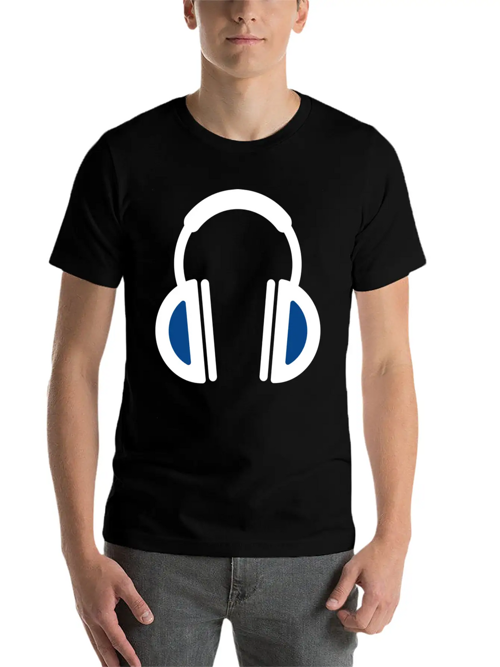 White Headphone Icon Unisex Casual T-Shirt – Clean Design For Daily Comfort