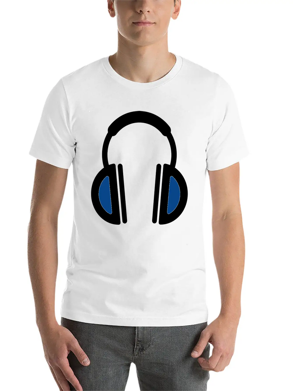 White Headphone Icon Unisex Casual T-Shirt – Clean Design For Daily Comfort