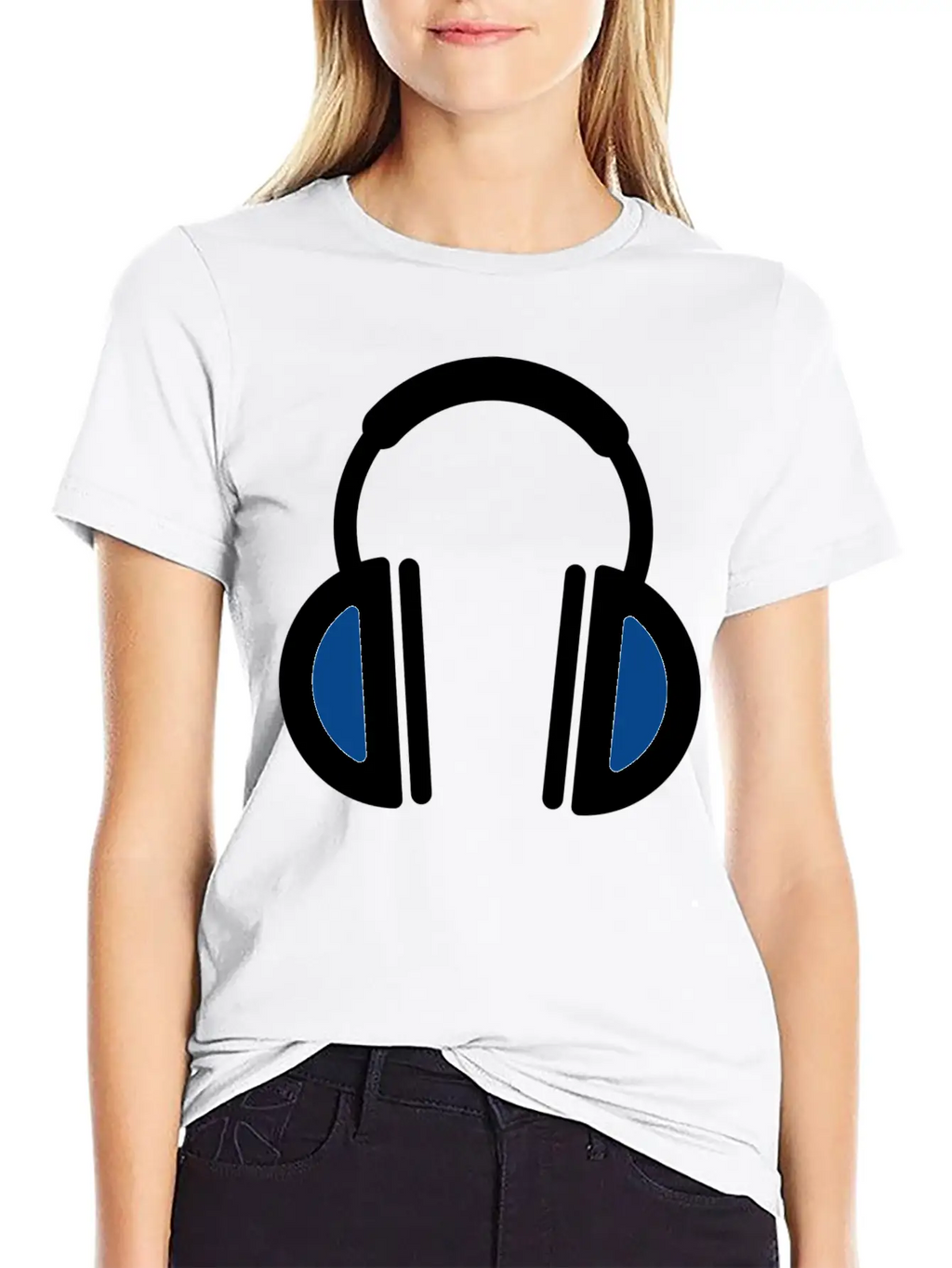 White Headphone Icon Unisex Casual T-Shirt – Clean Design For Daily Comfort