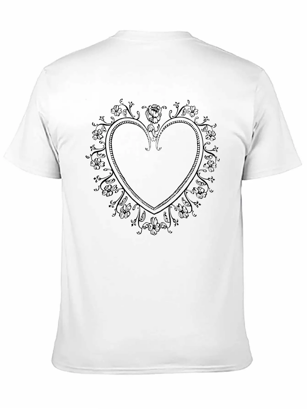 White Heart Breathable Graphic T-Shirt – Perfect For Casual Days