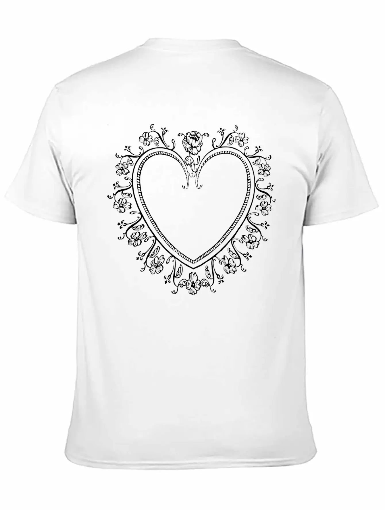 White Heart Breathable Graphic T-Shirt – Perfect For Casual Days
