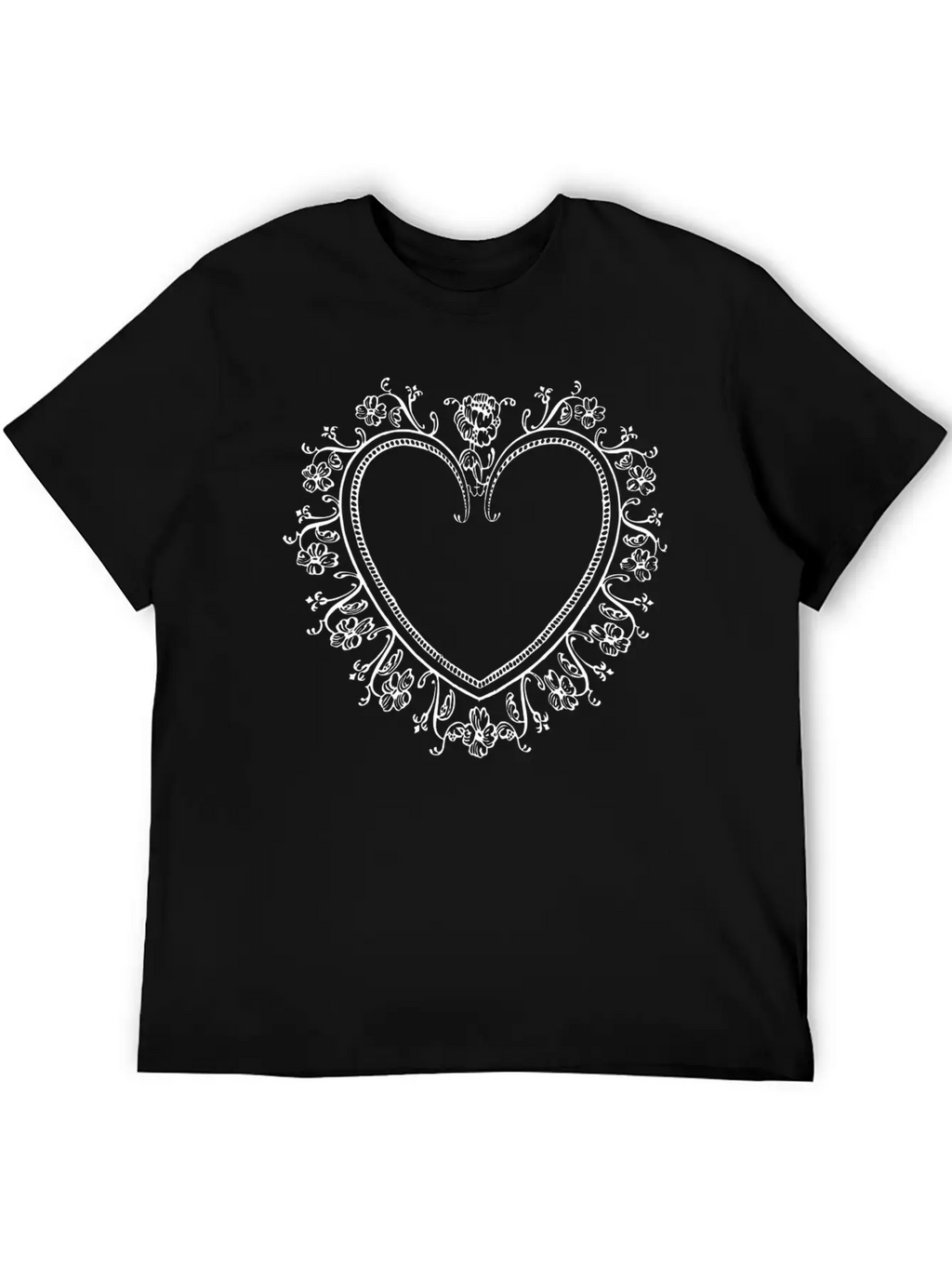 White Heart Breathable Graphic T-Shirt – Perfect For Casual Days