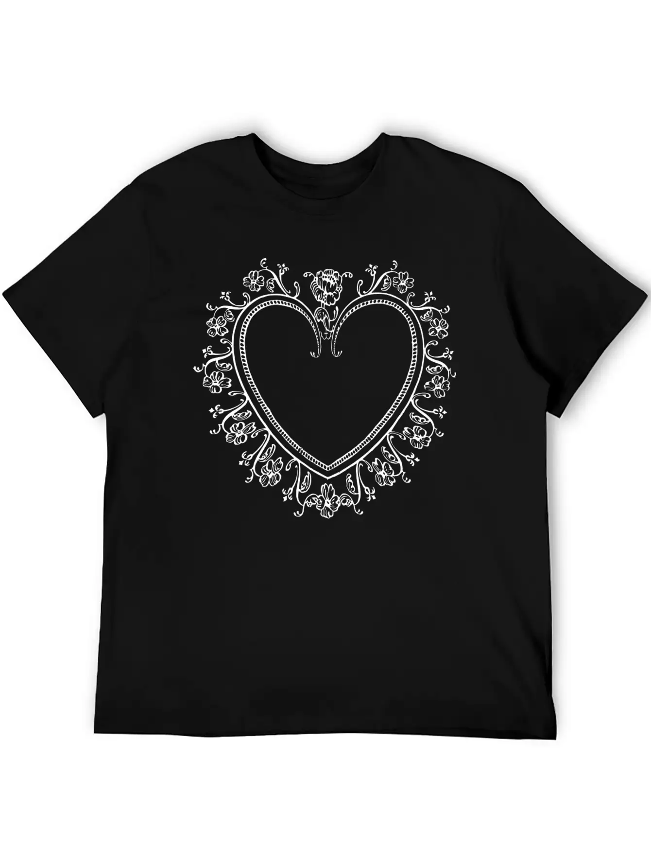 White Heart Breathable Graphic T-Shirt – Perfect For Casual Days