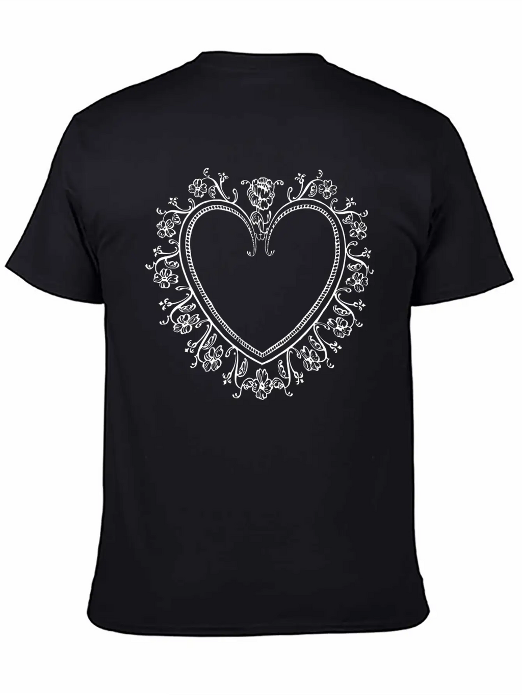 White Heart Breathable Graphic T-Shirt – Perfect For Casual Days