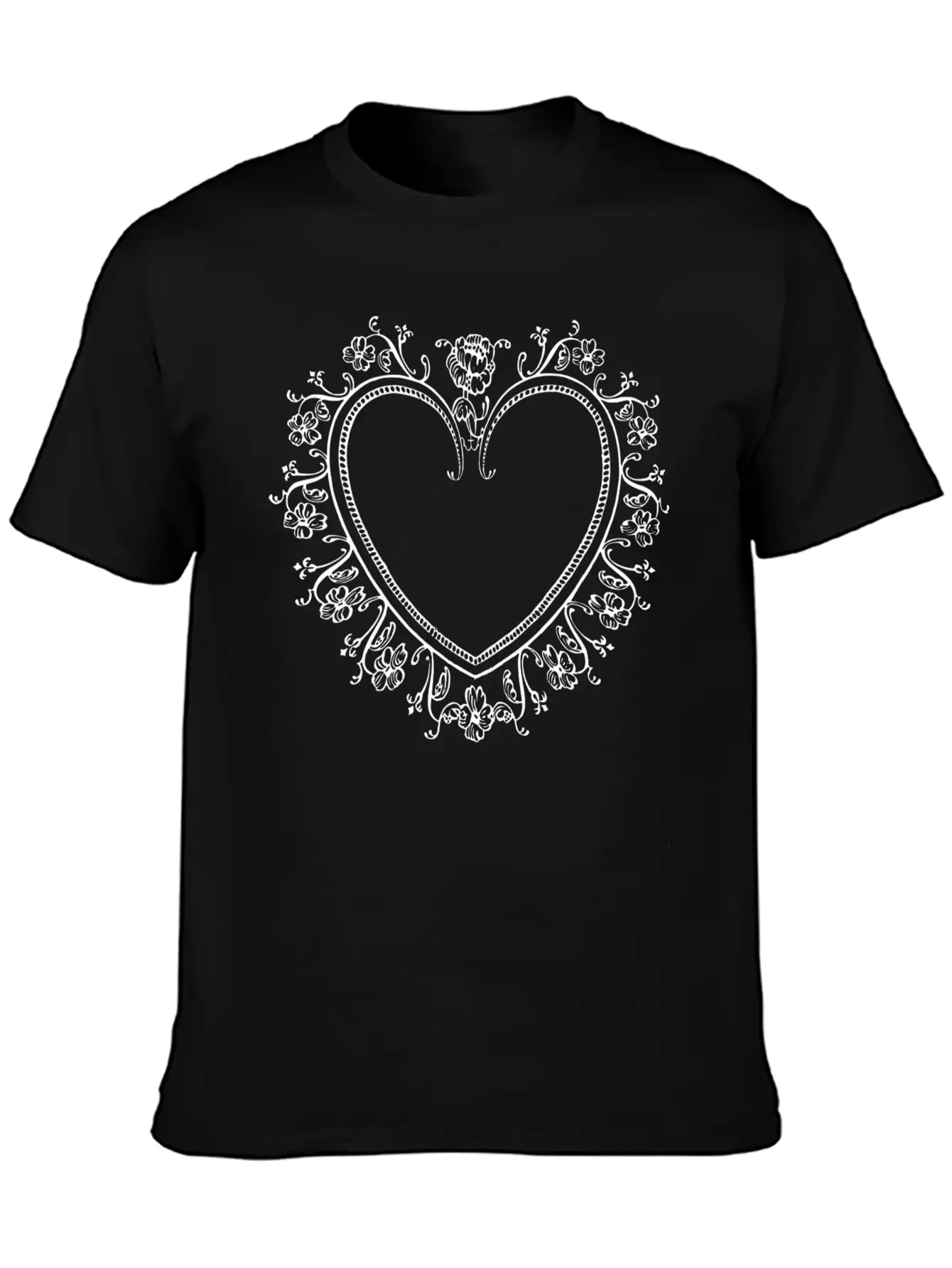 White Heart Breathable Graphic T-Shirt – Perfect For Casual Days