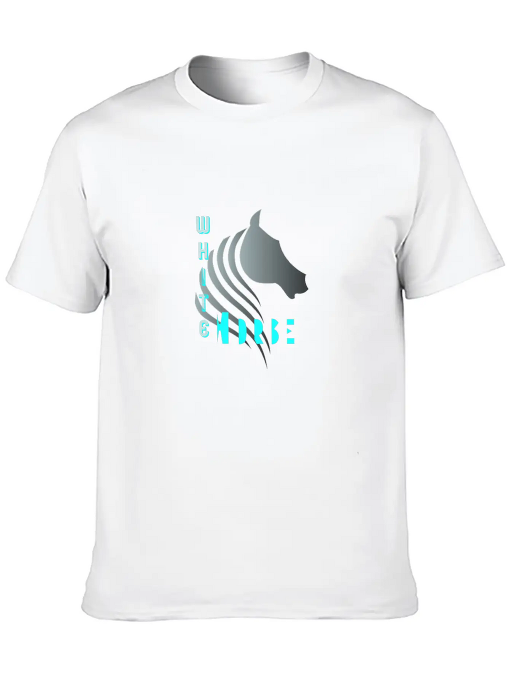 White Horse Breathable Soft Cotton T-Shirt – Timeless Casual Look