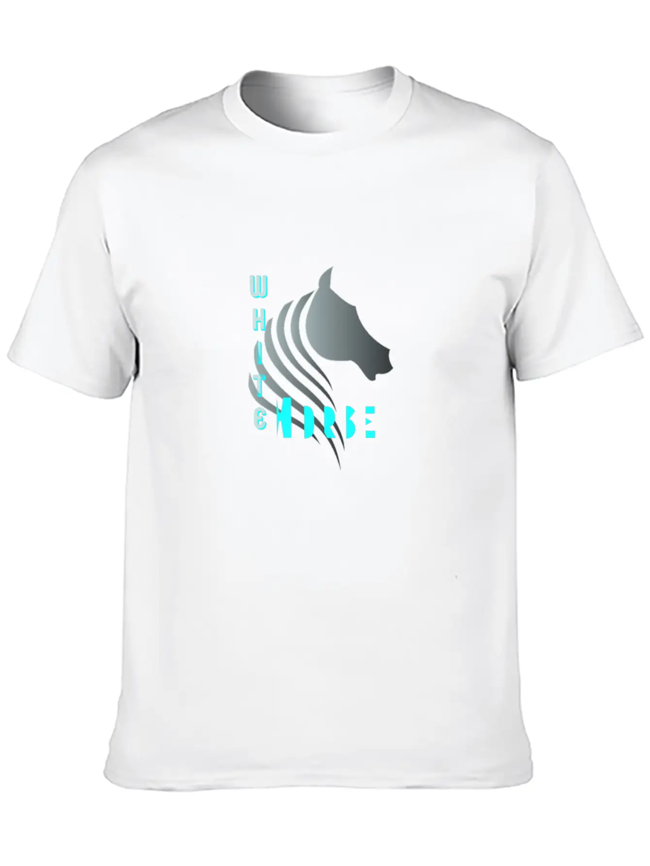 White Horse Breathable Soft Cotton T-Shirt – Timeless Casual Look