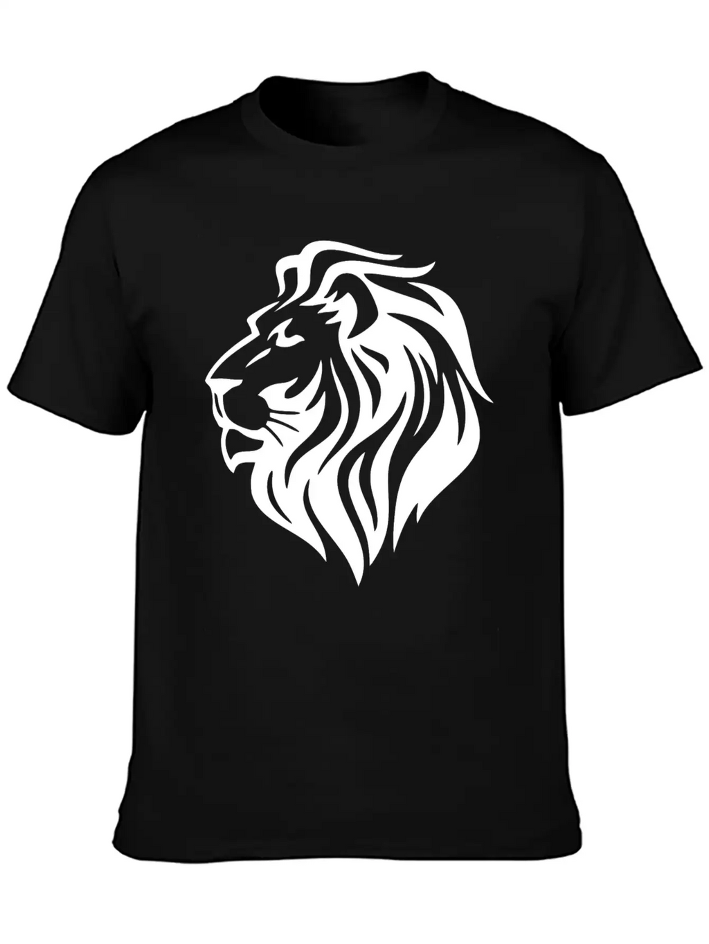 White Lion Head Timeless Short Sleeve Tee – Comfy And Minimalist Design