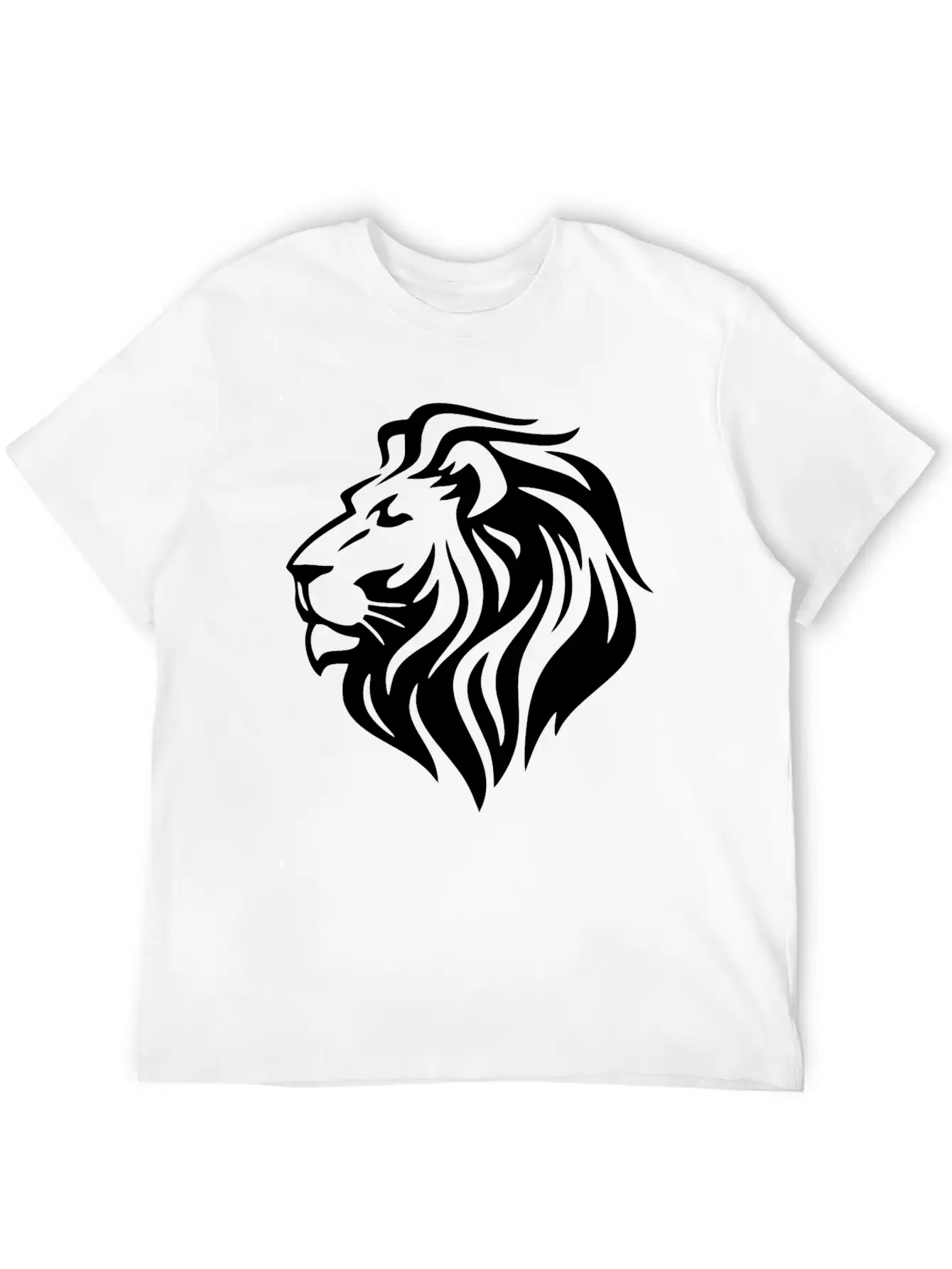 White Lion Head Timeless Short Sleeve Tee – Comfy And Minimalist Design