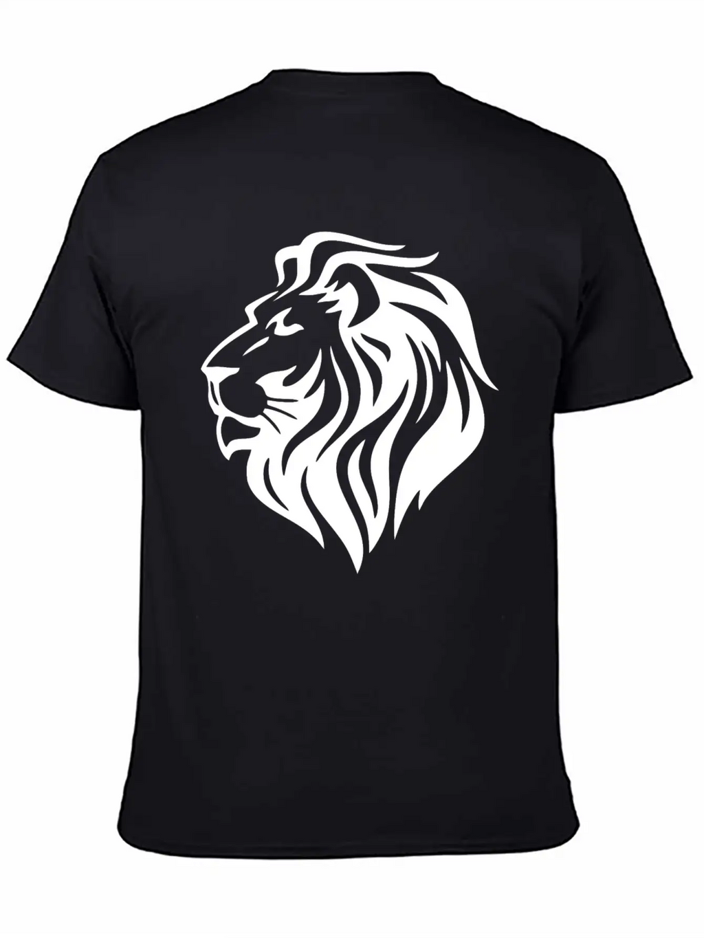 White Lion Head Timeless Short Sleeve Tee – Comfy And Minimalist Design