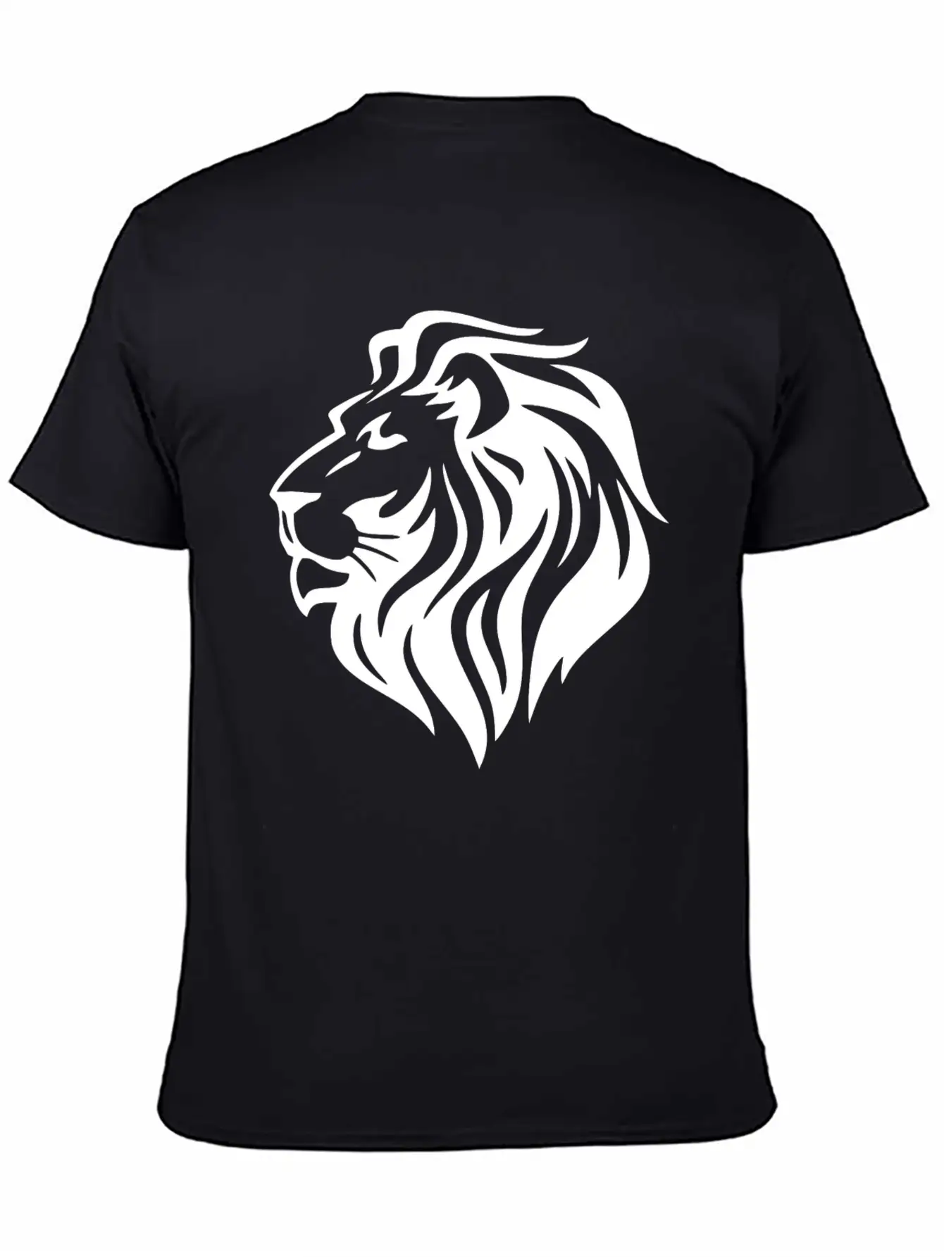 White Lion Head Timeless Short Sleeve Tee – Comfy And Minimalist Design