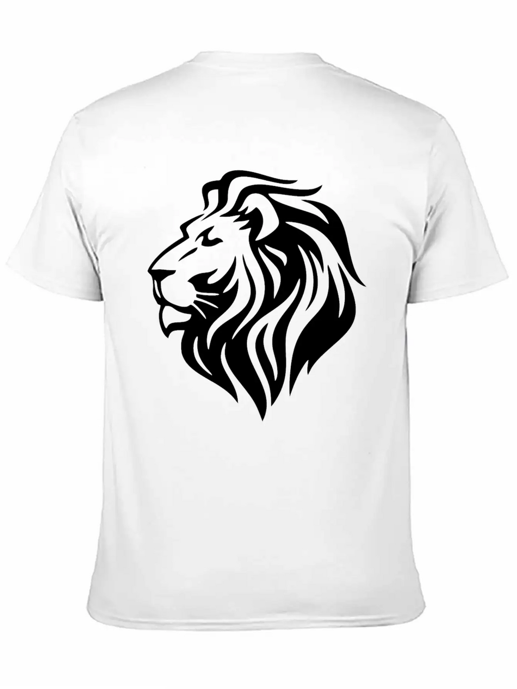 White Lion Head Timeless Short Sleeve Tee – Comfy And Minimalist Design