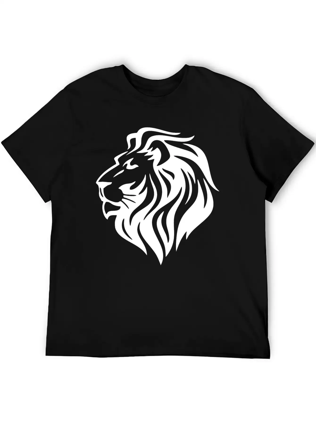 White Lion Head Timeless Short Sleeve Tee – Comfy And Minimalist Design