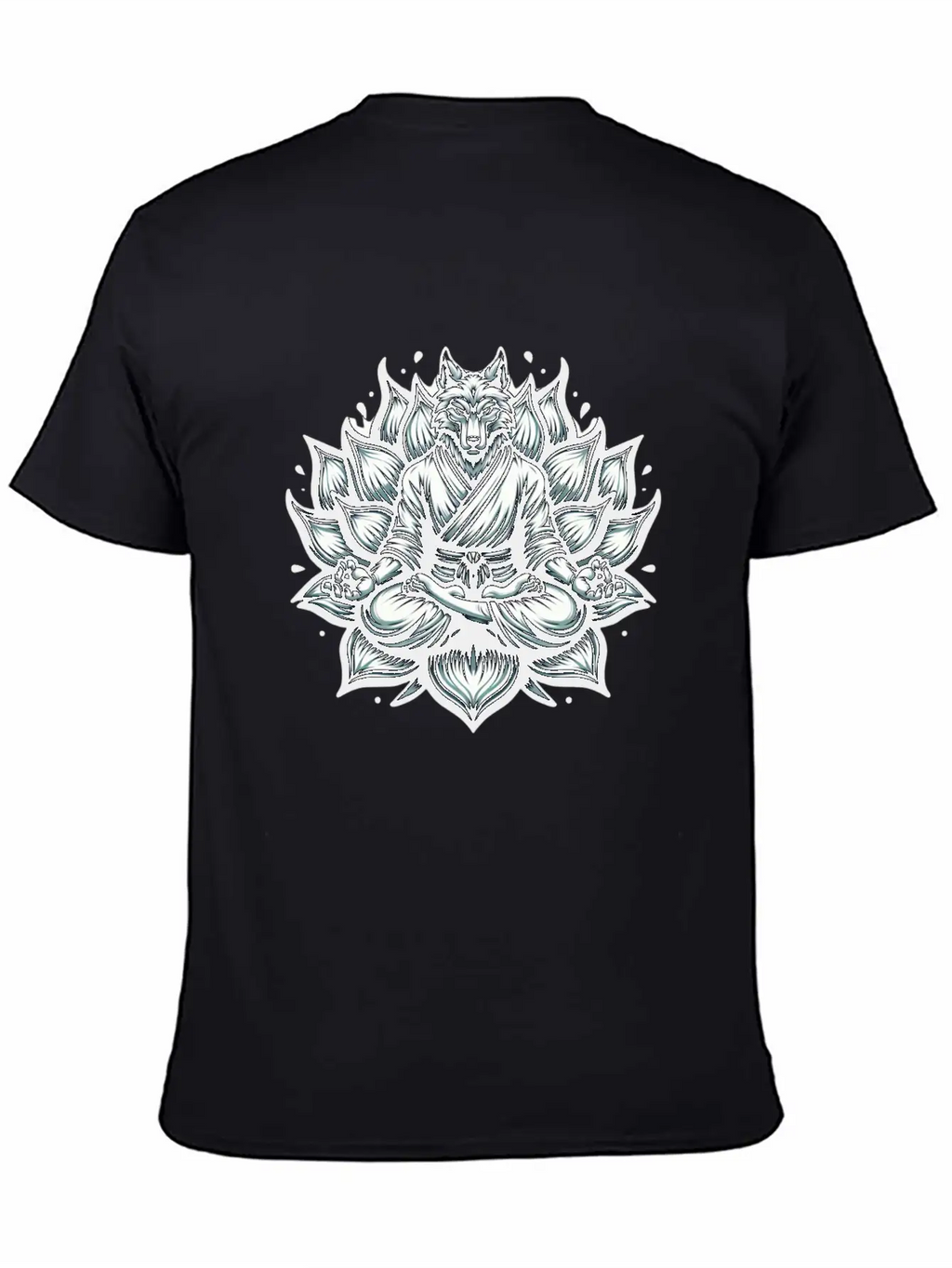 White Lotus Wolf Classic Cotton Tee – Unisex Comfort For Any Season