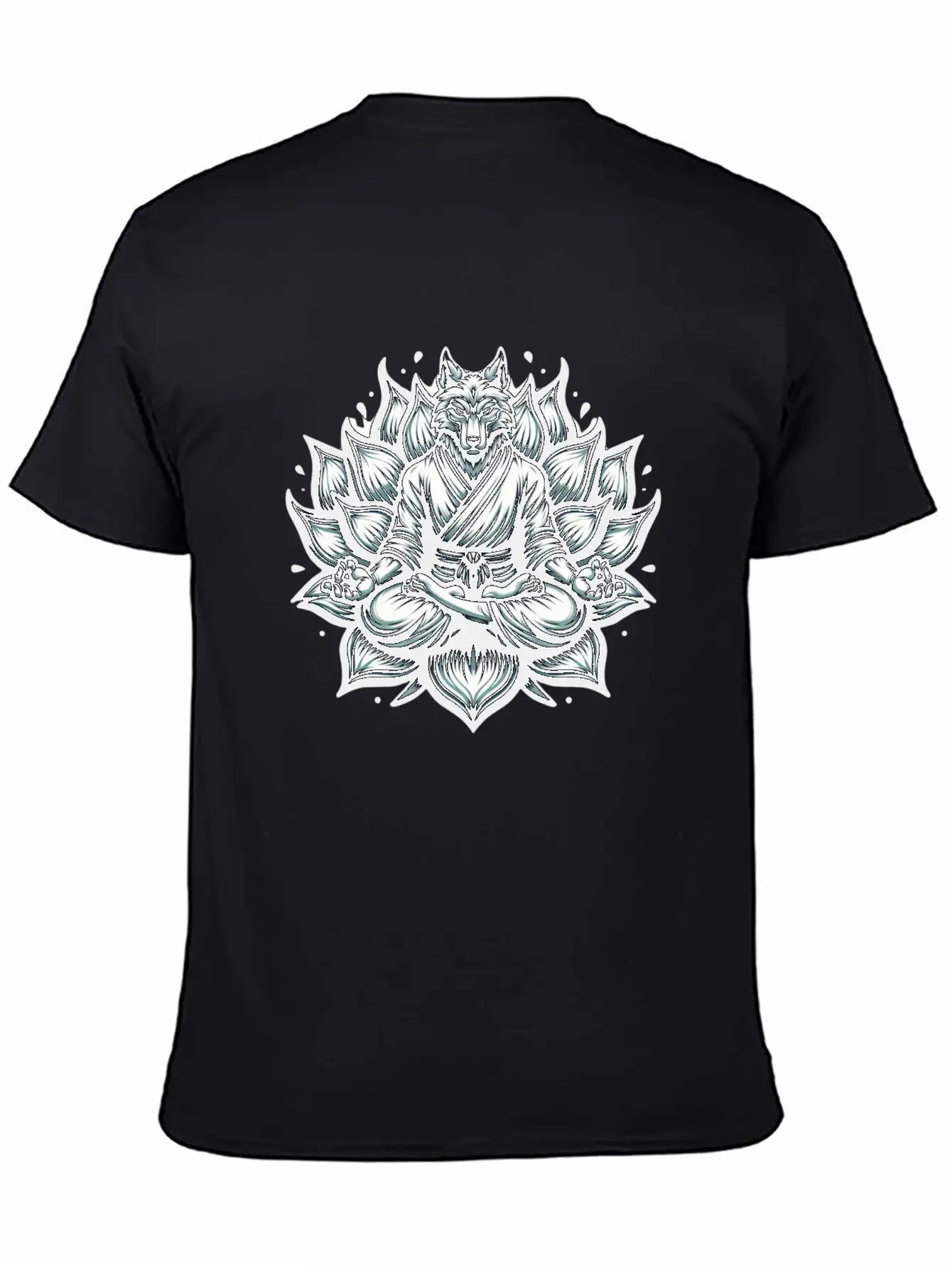 White Lotus Wolf Classic Cotton Tee – Unisex Comfort For Any Season