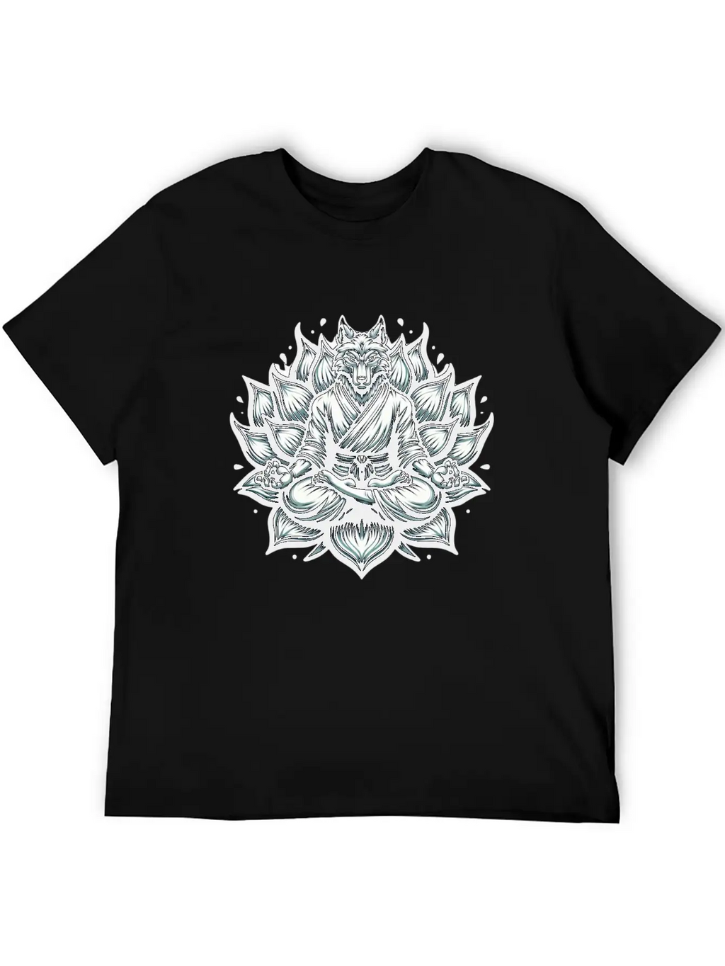White Lotus Wolf Classic Cotton Tee – Unisex Comfort For Any Season