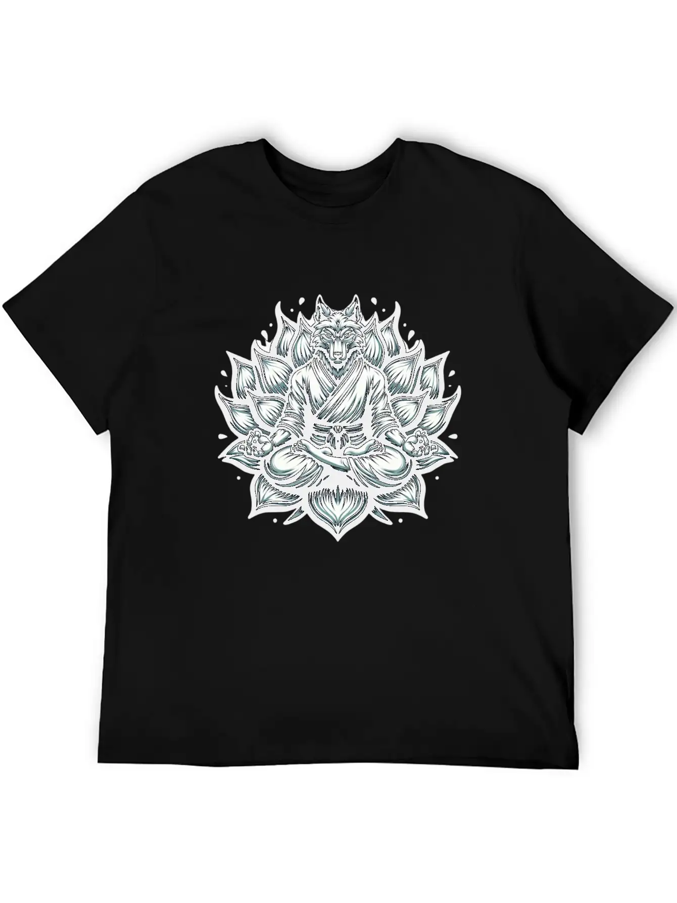 White Lotus Wolf Classic Cotton Tee – Unisex Comfort For Any Season