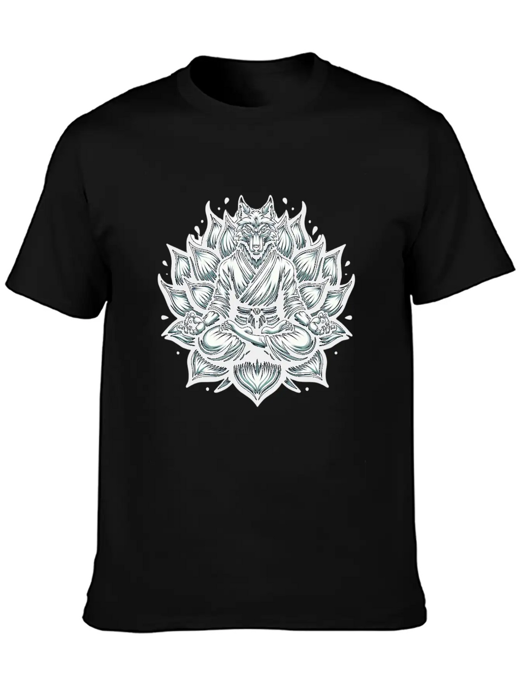 White Lotus Wolf Classic Cotton Tee – Unisex Comfort For Any Season