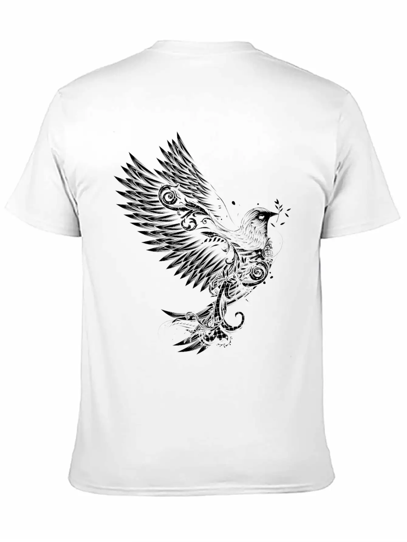 White Pigeon Unisex Casual T-Shirt – Clean Design For Daily Comfort