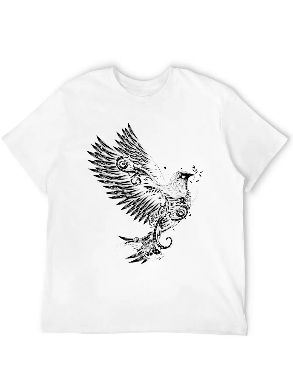 White Pigeon Unisex Casual T-Shirt – Clean Design For Daily Comfort